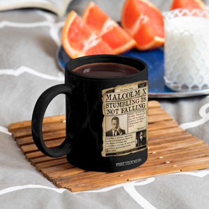 Malcolm X Coffee Mug Stumbling Is Not Falling Civil Rights Leader TS12 Print Your Wear