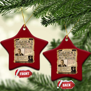 Malcolm X Ceramic Ornament Stumbling Is Not Falling Civil Rights Leader TS12 Print Your Wear