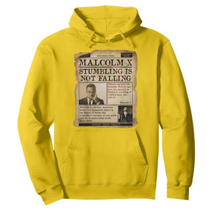 Malcolm X Hoodie Stumbling Is Not Falling Civil Rights Leader TS12 Daisy Print Your Wear