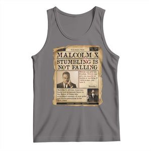 Malcolm X Tank Top Stumbling Is Not Falling Civil Rights Leader TS12 Deep Heather Print Your Wear