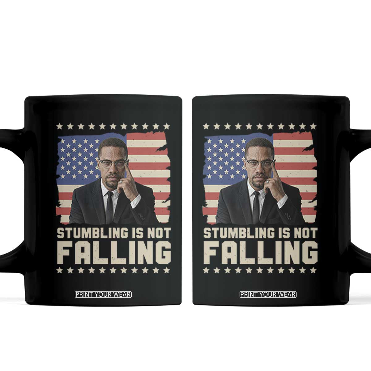 African American Pride Gift Coffee Mug Malcolm X TS12 Black Print Your Wear
