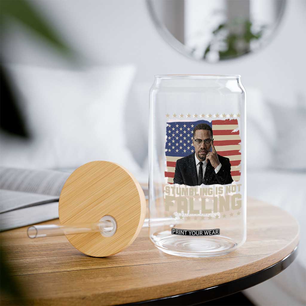 African American Pride Gift Glass Can Malcolm X TS12 Print Your Wear