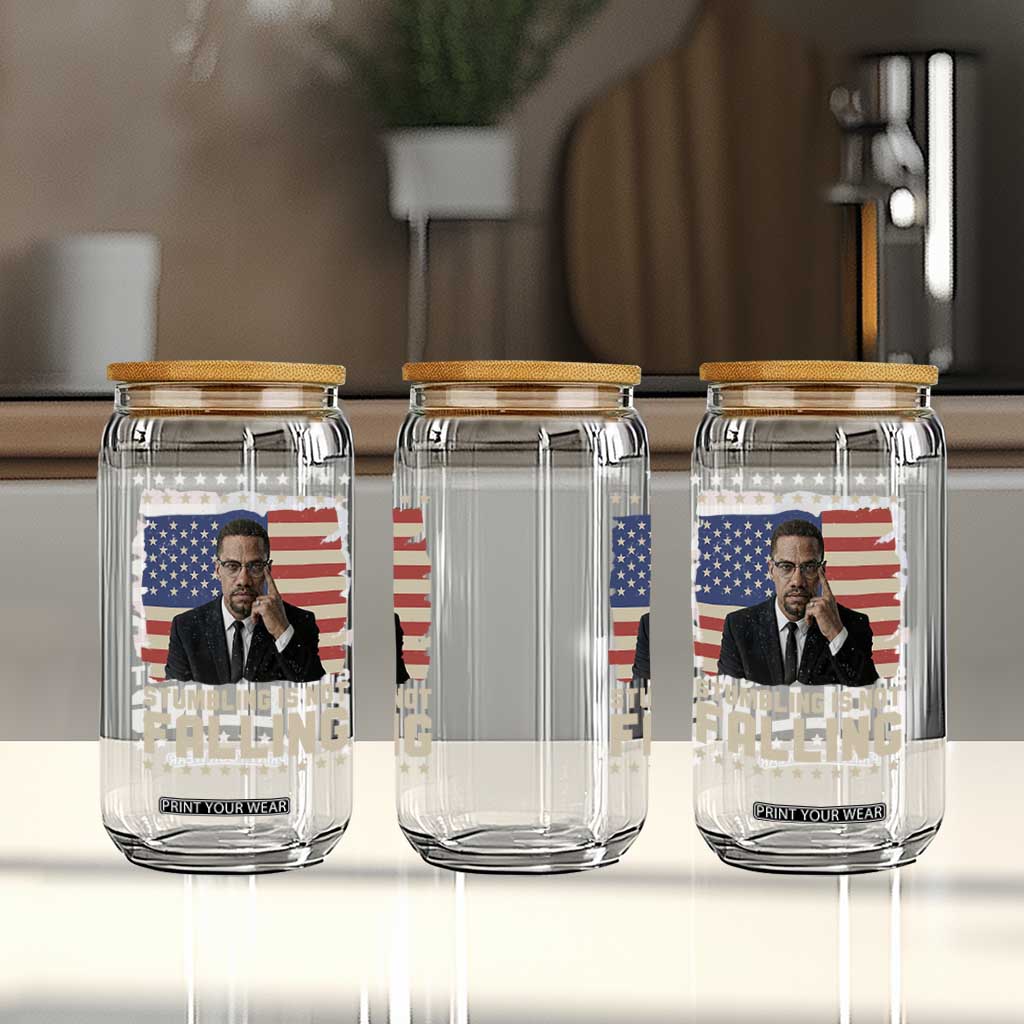African American Pride Gift Glass Can Malcolm X TS12 Print Your Wear