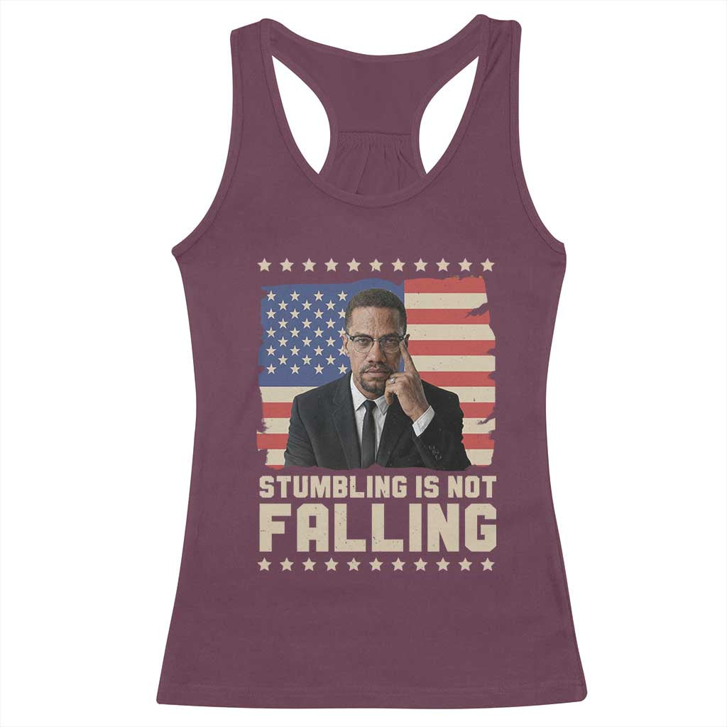 African American Pride Gift Racerback Tank Top Malcolm X TS12 Maroon Print Your Wear