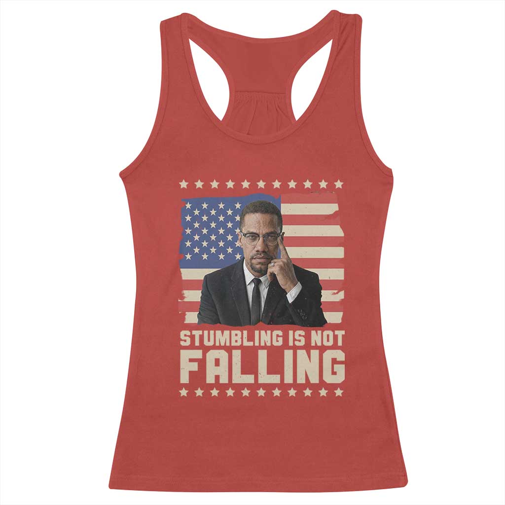 African American Pride Gift Racerback Tank Top Malcolm X TS12 Red Print Your Wear