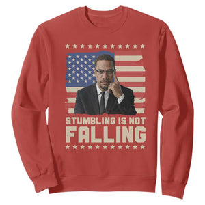African American Pride Gift Sweatshirt Malcolm X TS12 Red Print Your Wear