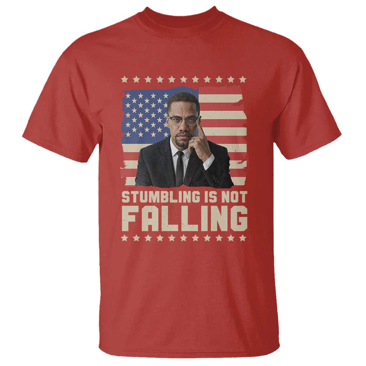 African American Pride Gift T Shirt Malcolm X TS12 Red Print Your Wear