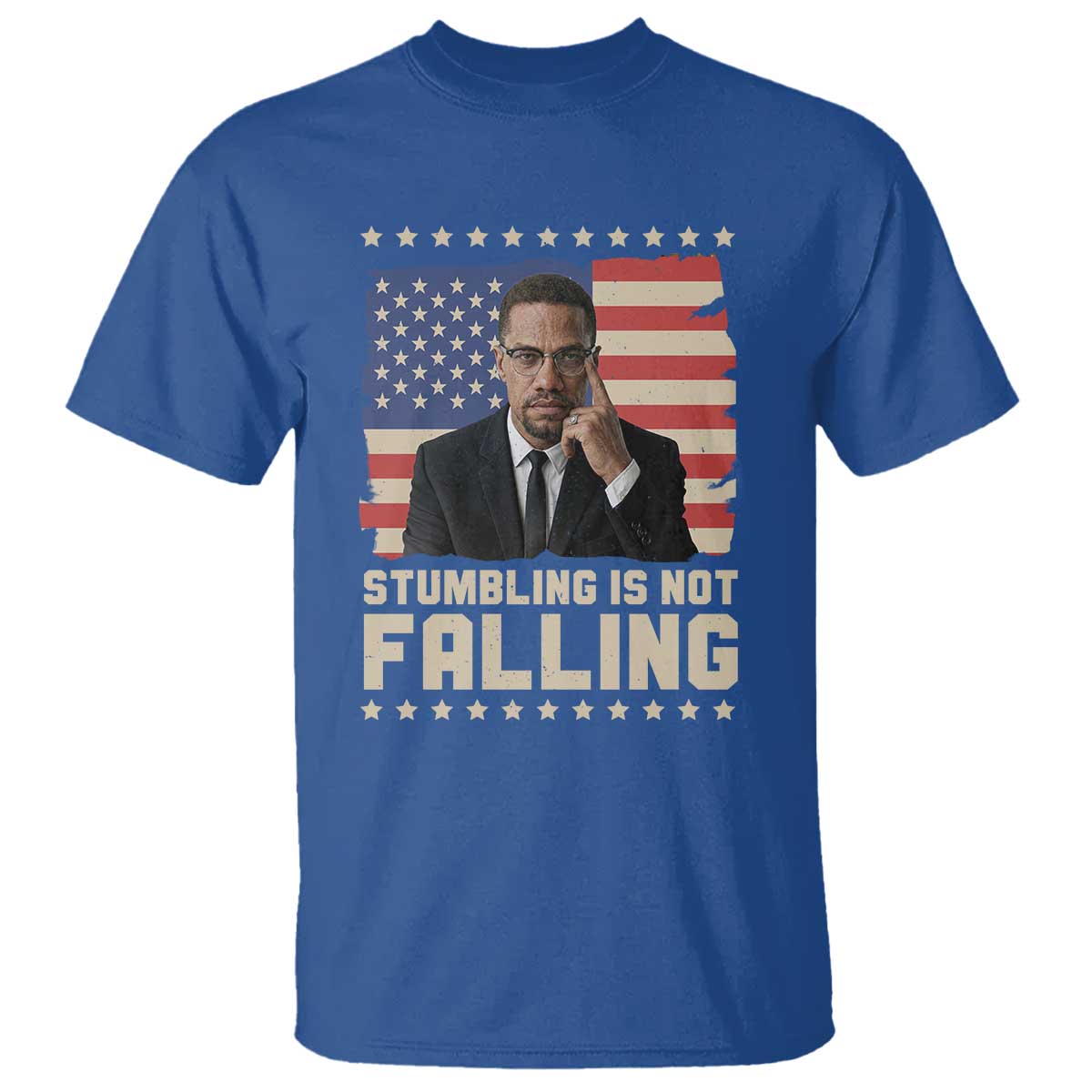 African American Pride Gift T Shirt Malcolm X TS12 Royal Blue Print Your Wear