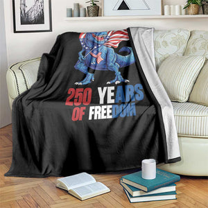 Funny Patriotic Dinosaur Throw Blanket 250 Years Of Freedom TS12 Print Your Wear