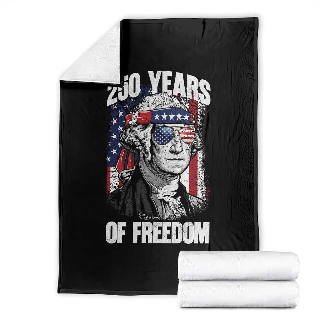 George Washington Founding Father Throw Blanket 250 Years Of Freedom TS12 Black Print Your Wear