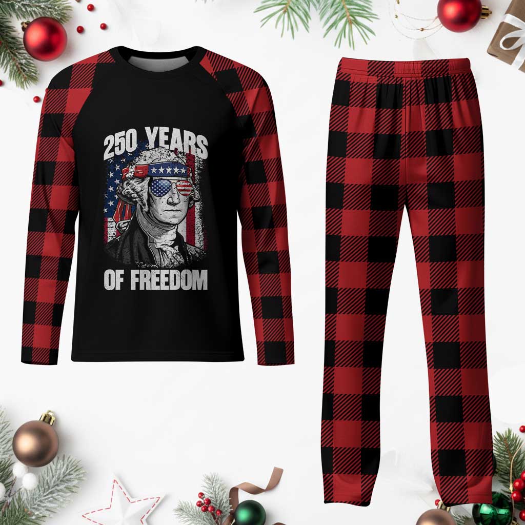 George Washington Founding Father Plaid Pajama Set 250 Years Of Freedom TS12 Buffalo Plaid Print Your Wear