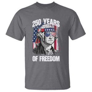 George Washington Founding Father T Shirt 250 Years Of Freedom TS12 Charcoal Print Your Wear