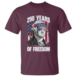 George Washington Founding Father T Shirt 250 Years Of Freedom TS12 Maroon Print Your Wear