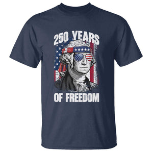 George Washington Founding Father T Shirt 250 Years Of Freedom TS12 Navy Print Your Wear