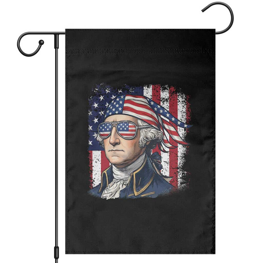 George Washington Patriotic Garden Flag USA 250th Anniversary TS12 Black Print Your Wear