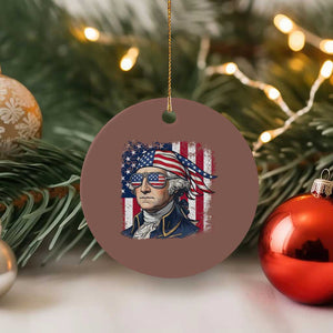 George Washington Patriotic Ceramic Ornament USA 250th Anniversary TS12 1pc Mocha Print Your Wear