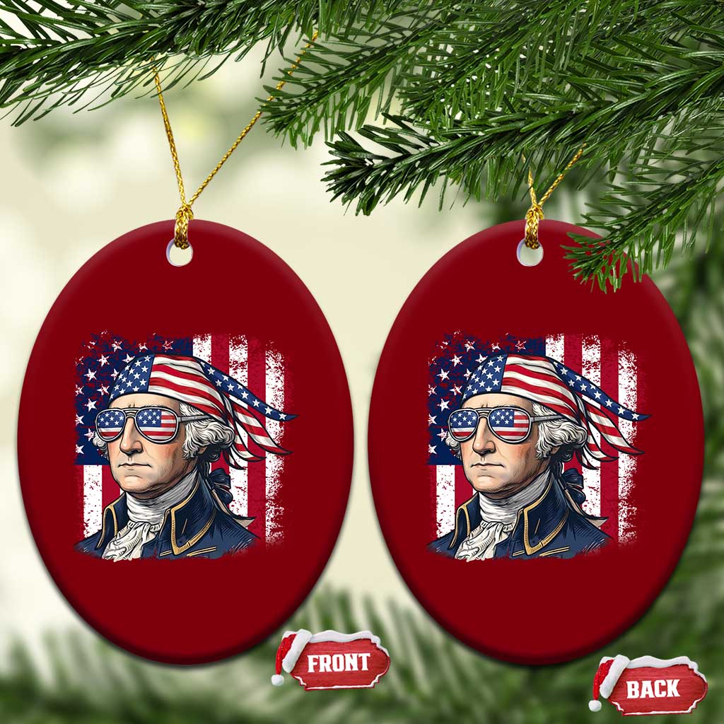 George Washington Patriotic Ceramic Ornament USA 250th Anniversary TS12 Print Your Wear