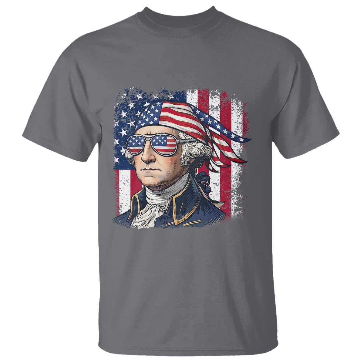 George Washington Patriotic T Shirt USA 250th Anniversary TS12 Charcoal Print Your Wear