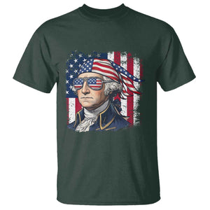 George Washington Patriotic T Shirt USA 250th Anniversary TS12 Dark Forest Green Print Your Wear