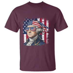 George Washington Patriotic T Shirt USA 250th Anniversary TS12 Maroon Print Your Wear