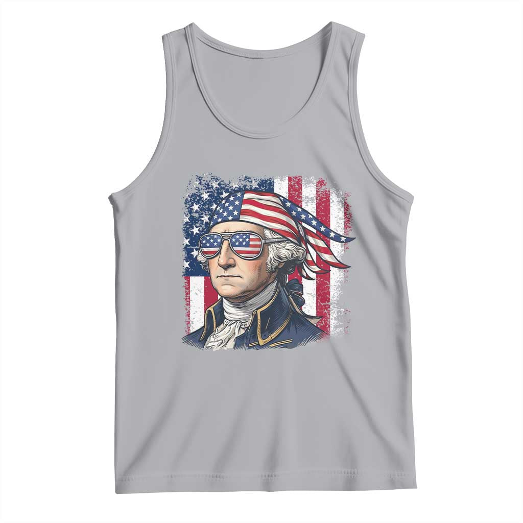 George Washington Patriotic Tank Top USA 250th Anniversary TS12 Athletic Heather Print Your Wear