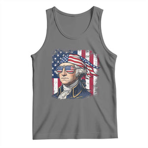 George Washington Patriotic Tank Top USA 250th Anniversary TS12 Black Heather Print Your Wear