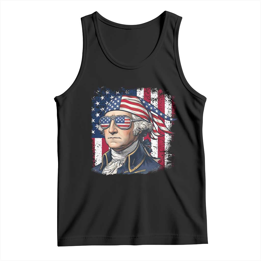 George Washington Patriotic Tank Top USA 250th Anniversary TS12 Black Print Your Wear
