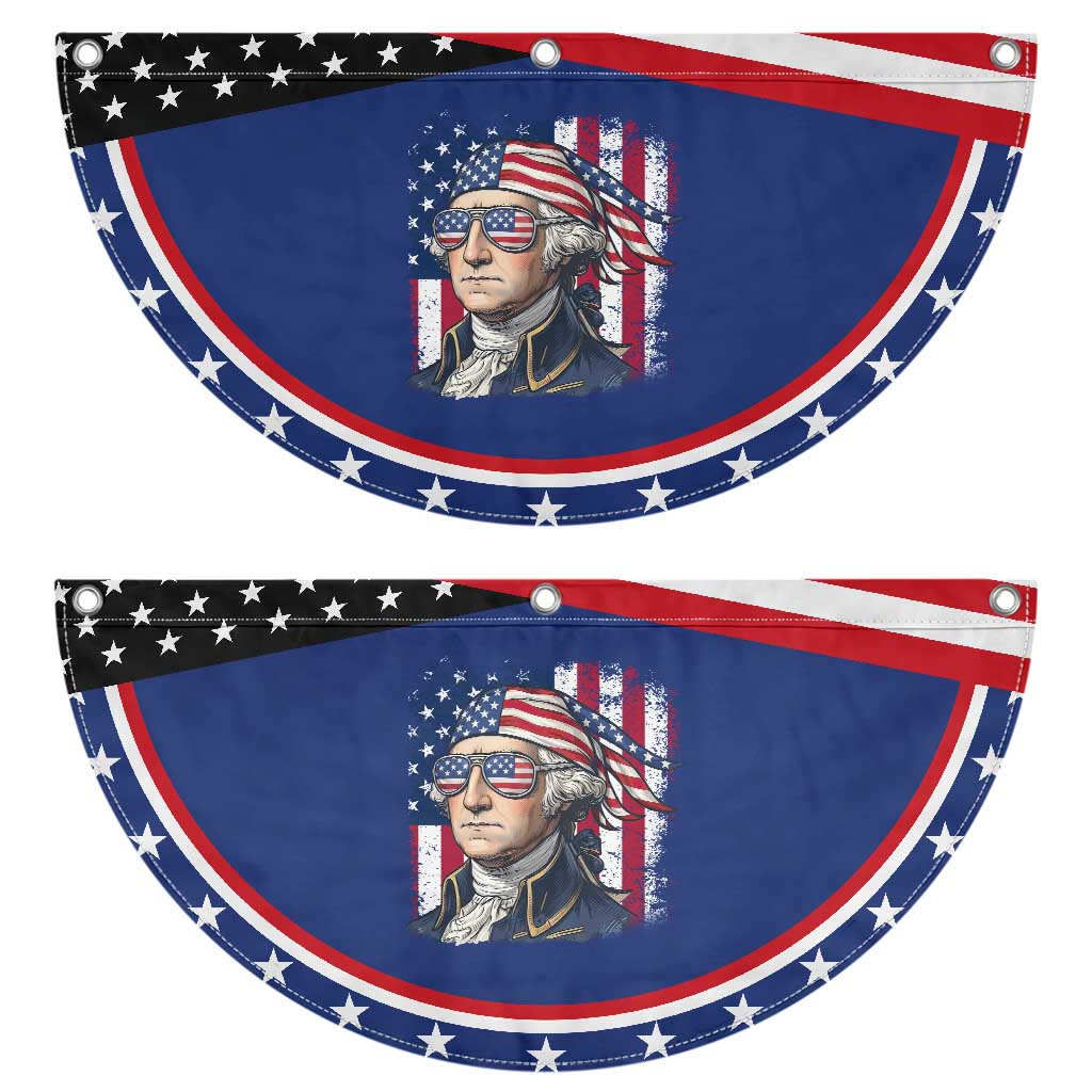 George Washington Patriotic Fan Flag USA 250th Anniversary TS12 2pcs pack Classic Navy Print Your Wear