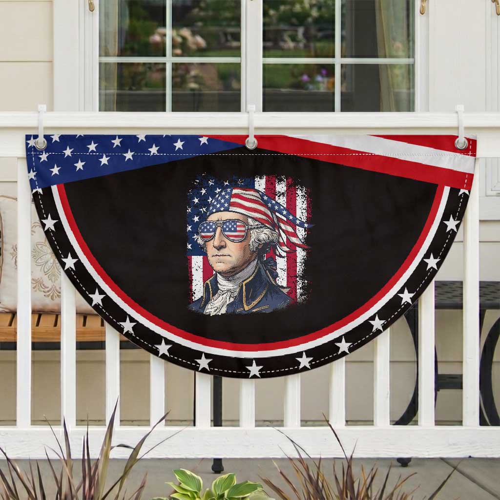 George Washington Patriotic Fan Flag USA 250th Anniversary TS12 2pcs pack Classic Black Print Your Wear