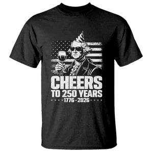Funny George Washington Cheers To 250 Years T Shirt TS12 Black Print Your Wear