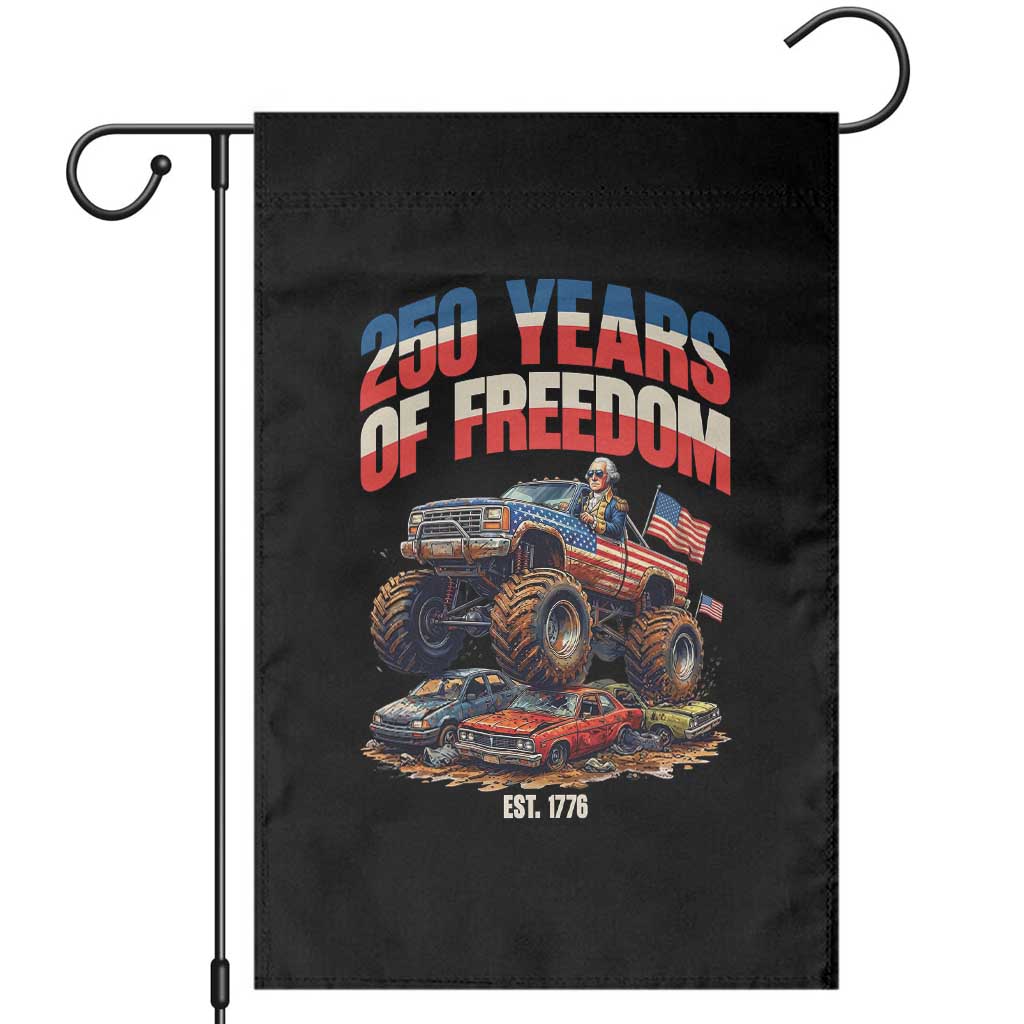Funny George Washington Monster Truck Garden Flag USA 250th Anniversary TS12 Black Print Your Wear