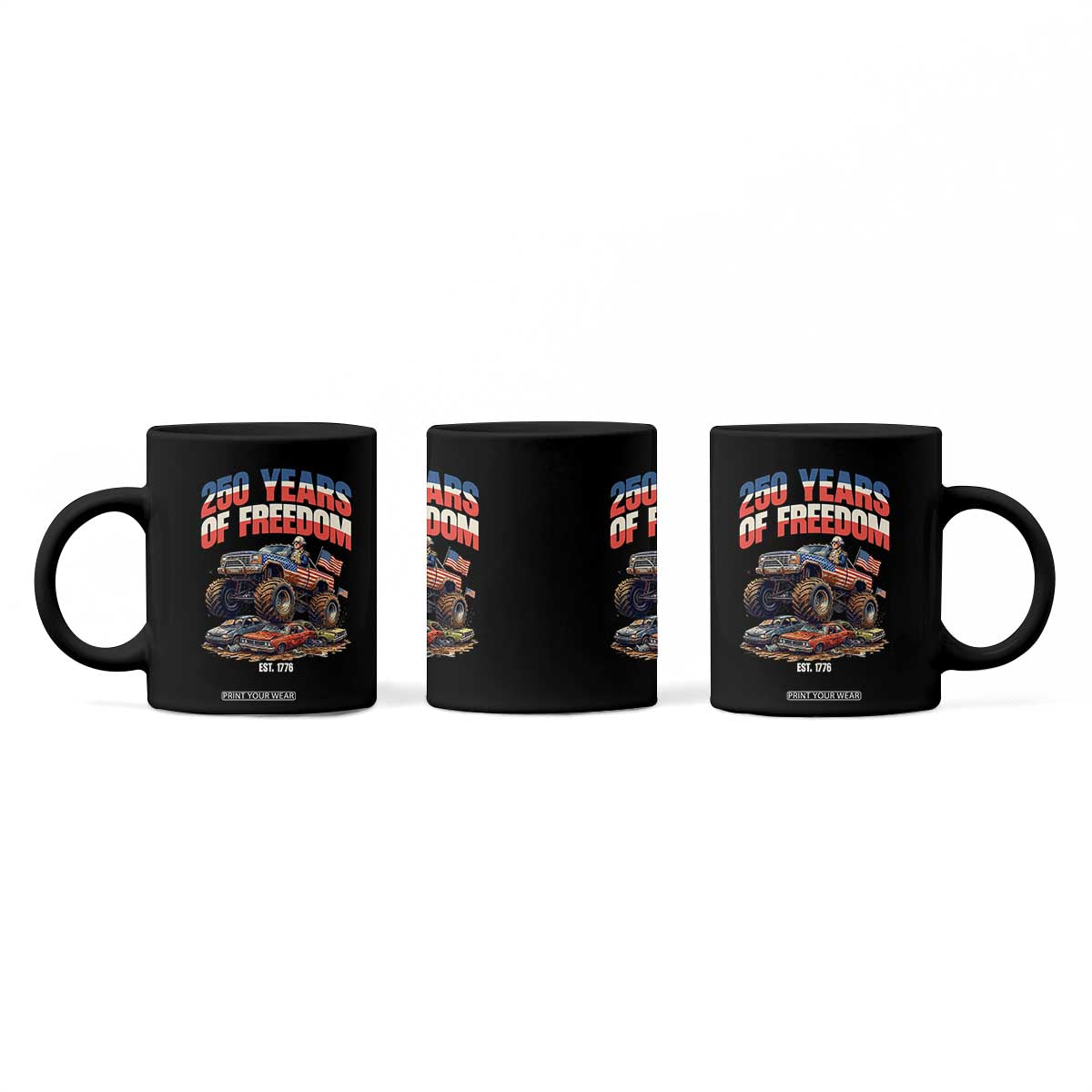 Funny George Washington Monster Truck Coffee Mug USA 250th Anniversary TS12 Print Your Wear