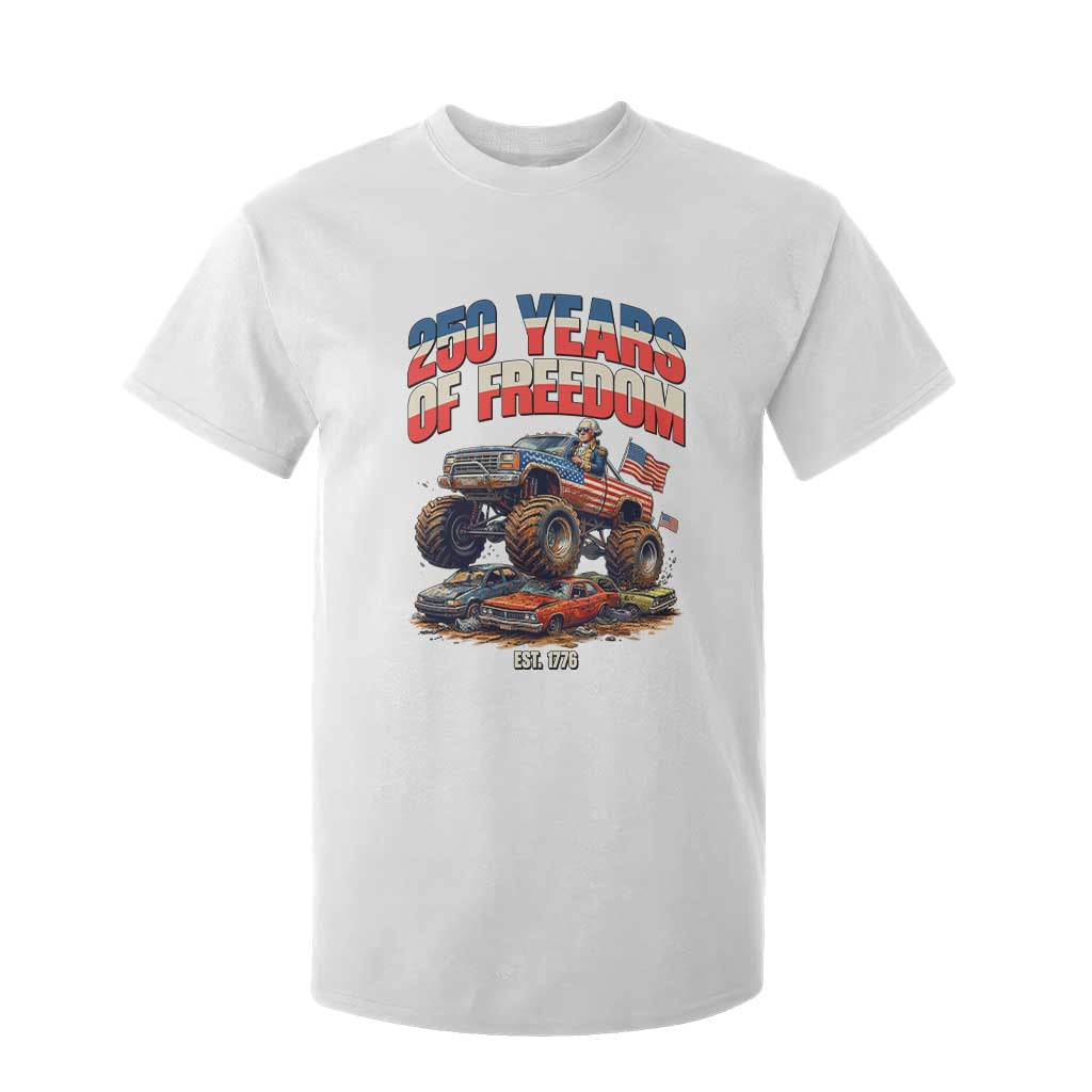 Funny George Washington Monster Truck T Shirt For Kid USA 250th Anniversary TS12 White Print Your Wear