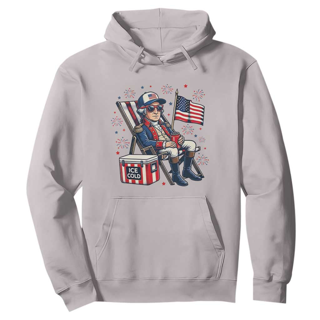 Proud American George Washington Patriotic Hoodie TS12 Ice Gray Print Your Wear