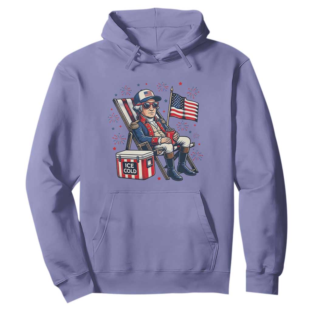 Proud American George Washington Patriotic Hoodie TS12 Violet Print Your Wear
