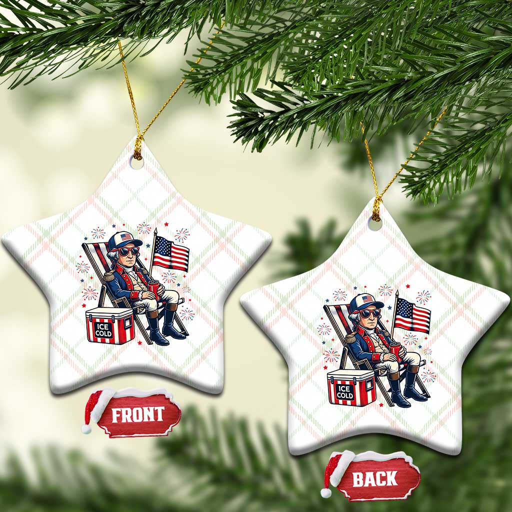 Proud American George Washington Patriotic Ceramic Ornament TS12 Print Your Wear