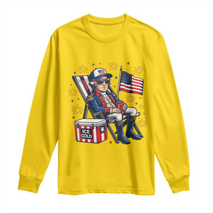 Proud American George Washington Patriotic Long Sleeve Shirt TS12 Daisy Print Your Wear