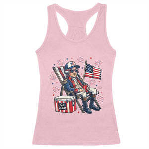 Proud American George Washington Patriotic Racerback Tank Top TS12 Light Pink Print Your Wear