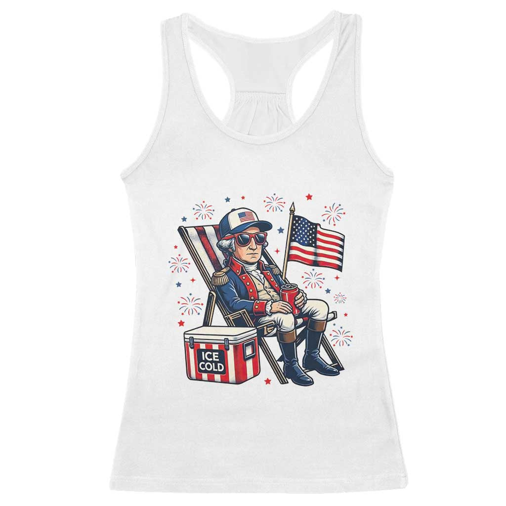 Proud American George Washington Patriotic Racerback Tank Top TS12 White Print Your Wear
