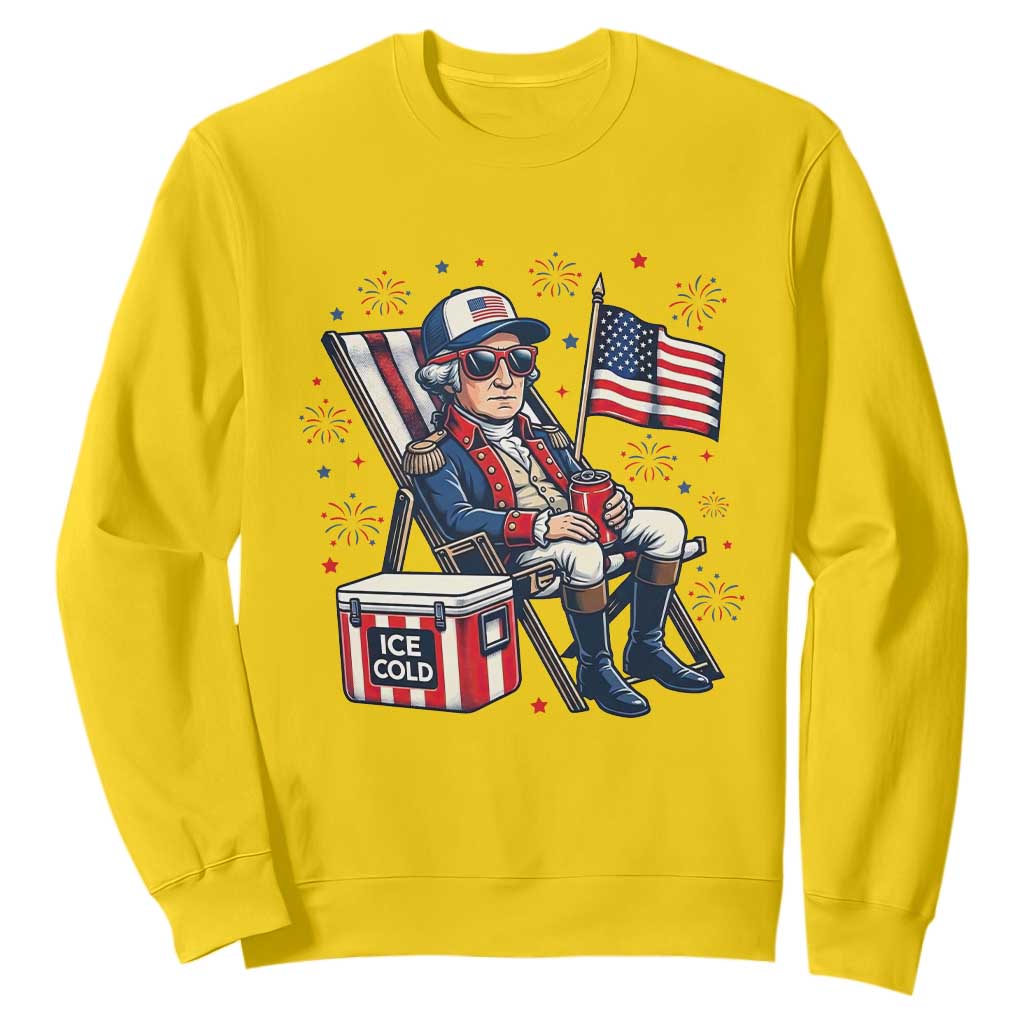 Proud American George Washington Patriotic Sweatshirt TS12 Daisy Print Your Wear