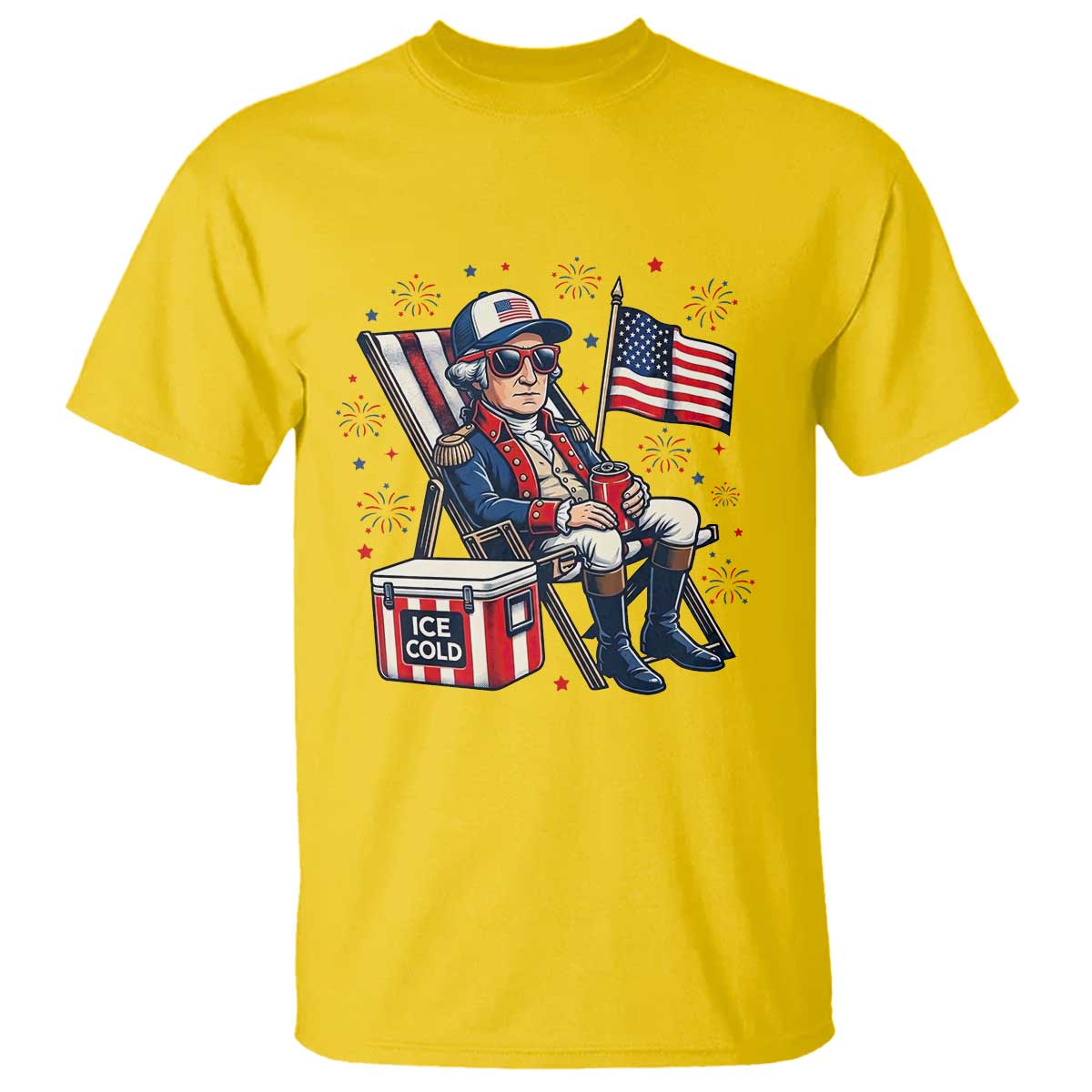 Proud American George Washington Patriotic T Shirt TS12 Daisy Print Your Wear