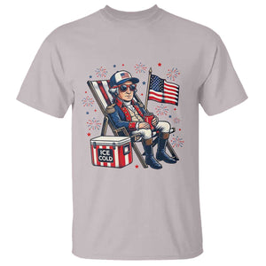 Proud American George Washington Patriotic T Shirt TS12 Ice Gray Print Your Wear