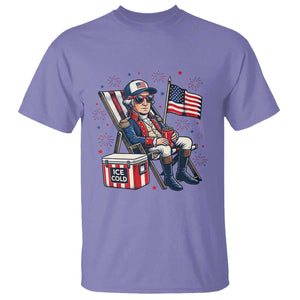 Proud American George Washington Patriotic T Shirt TS12 Violet Print Your Wear