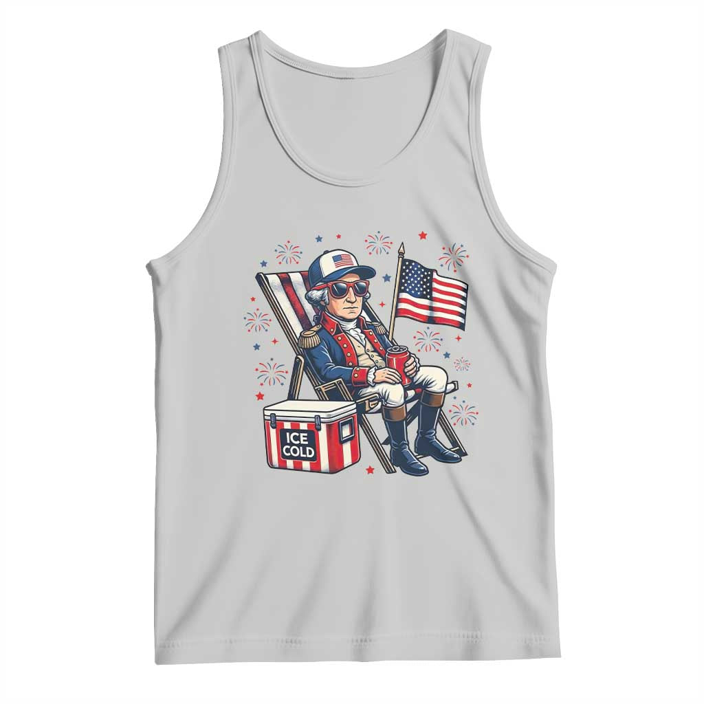 Proud American George Washington Patriotic Tank Top TS12 Ash Print Your Wear