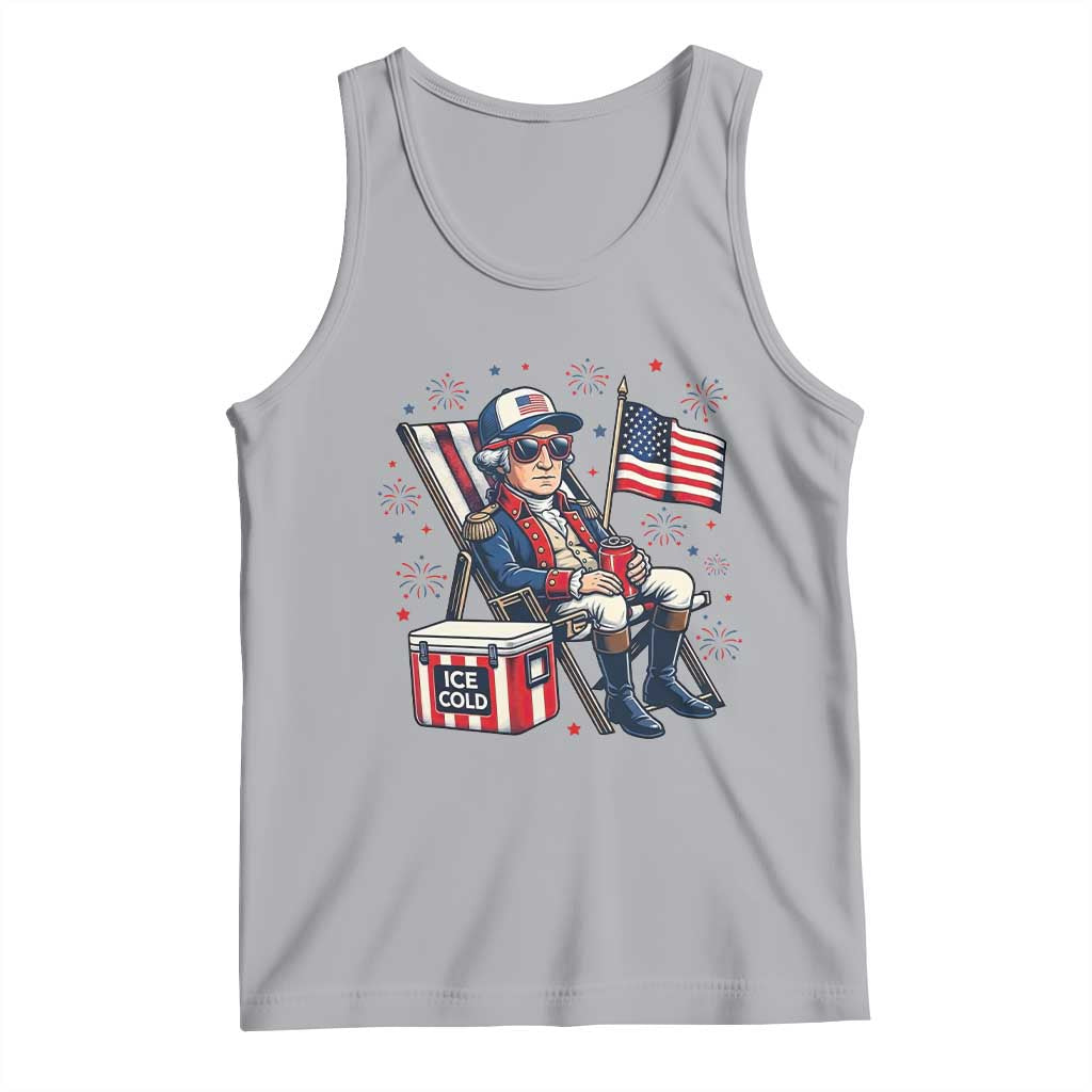 Proud American George Washington Patriotic Tank Top TS12 Athletic Heather Print Your Wear