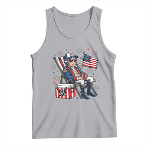 Proud American George Washington Patriotic Tank Top TS12 Athletic Heather Print Your Wear