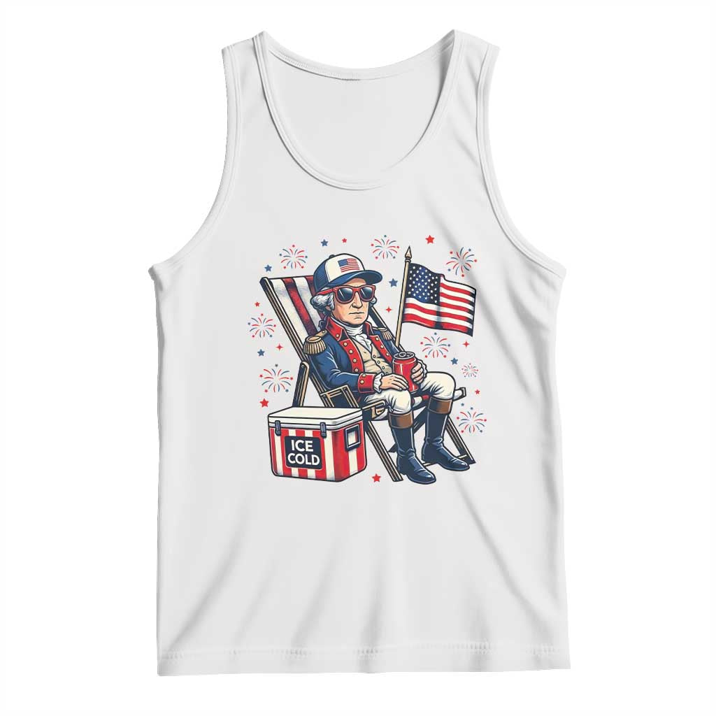 Proud American George Washington Patriotic Tank Top TS12 White Print Your Wear