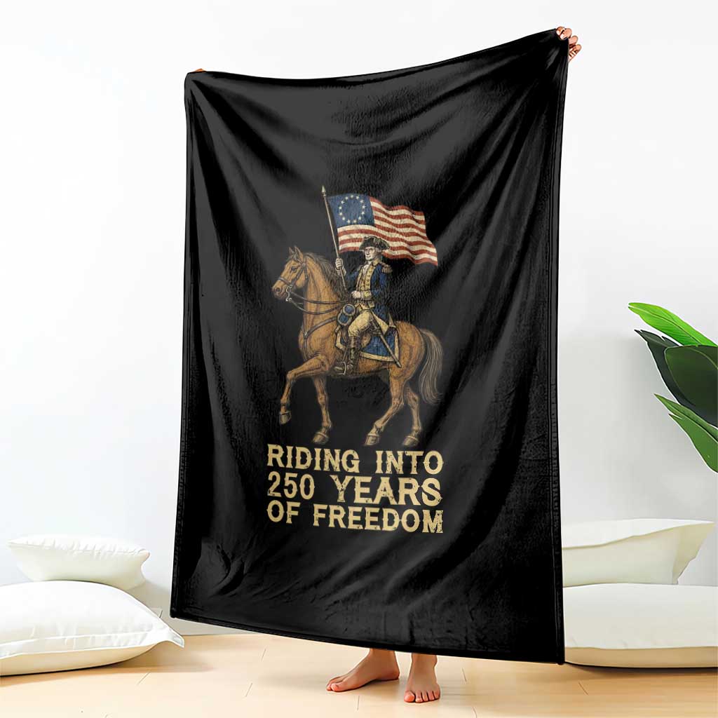 George Washington Throw Blanket Riding Into 250 Years Of Freedom TS12 Print Your Wear