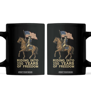 George Washington Coffee Mug Riding Into 250 Years Of Freedom TS12 Black Print Your Wear