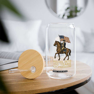 George Washington Glass Can Riding Into 250 Years Of Freedom TS12 Print Your Wear